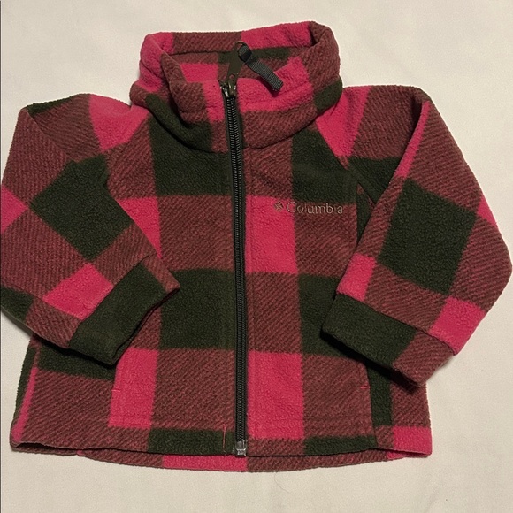 Columbia Other - Columbia Pink Checkered Fleece Jacket